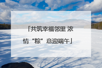 共筑幸福邻里 浓情“粽”意迎端午