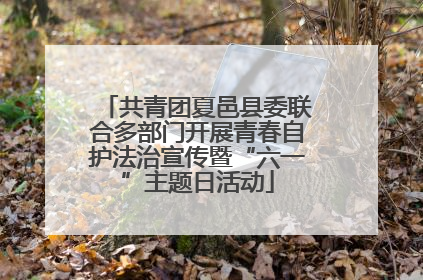 共青团夏邑县委联合多部门开展青春自护法治宣传暨“六一”主题日活动