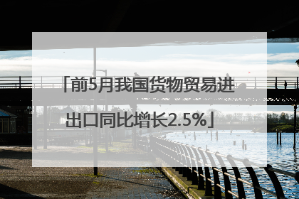 前5月我国货物贸易进出口同比增长2.5%