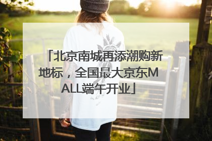 北京南城再添潮购新地标，全国最大京东MALL端午开业