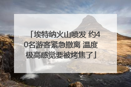 埃特纳火山喷发 约40名游客紧急撤离 温度极高感觉要被烤焦了