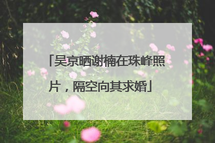 吴京晒谢楠在珠峰照片，隔空向其求婚