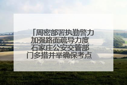 周密部署执勤警力 加强路面疏导力度 石家庄公安交管部门多措并举确保考点周边交通环境良好