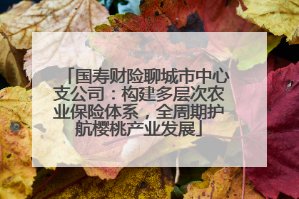 国寿财险聊城市中心支公司：构建多层次农业保险体系，全周期护航樱桃产业发展