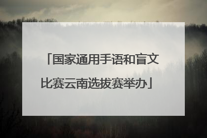 国家通用手语和盲文比赛云南选拔赛举办