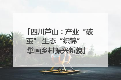 四川芦山：产业“破茧” 生态“织锦” 擘画乡村振兴新貌