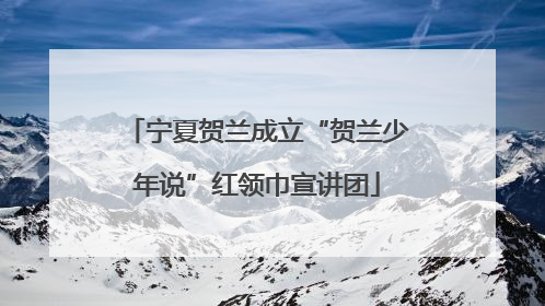 宁夏贺兰成立“贺兰少年说”红领巾宣讲团