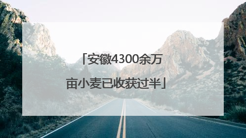 安徽4300余万亩小麦已收获过半