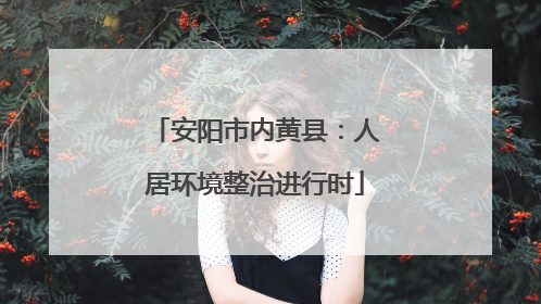 安阳市内黄县：人居环境整治进行时