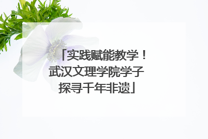 实践赋能教学！武汉文理学院学子探寻千年非遗