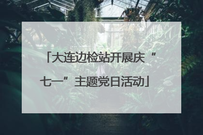 大连边检站开展庆“七一”主题党日活动