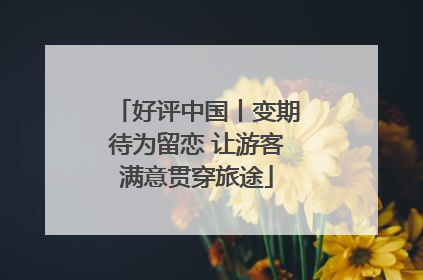 好评中国丨变期待为留恋 让游客满意贯穿旅途