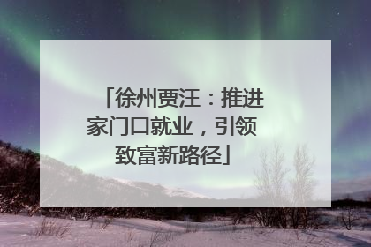 徐州贾汪：推进家门口就业，引领致富新路径
