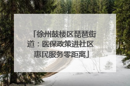 徐州鼓楼区琵琶街道：医保政策进社区 惠民服务零距离