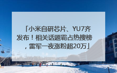 小米自研芯片、YU7齐发布！相关话题霸占热搜榜，雷军一夜涨粉超20万