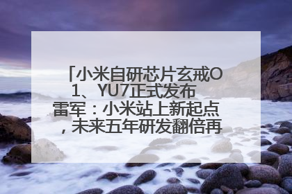小米自研芯片玄戒O1、YU7正式发布 雷军：小米站上新起点，未来五年研发翻倍再投2000亿元