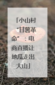 小山村“甘薯革命”：电商直播让地瓜走出大山