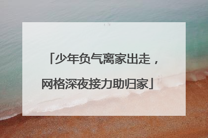 少年负气离家出走，网格深夜接力助归家