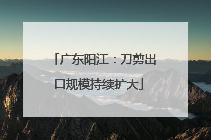 广东阳江：刀剪出口规模持续扩大