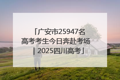 广安市25947名高考考生今日奔赴考场｜2025四川高考