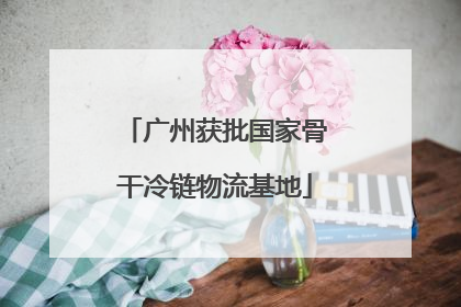 广州获批国家骨干冷链物流基地