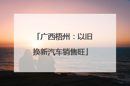 广西梧州：以旧换新汽车销售旺
