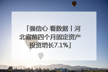 强信心 看数据丨河北省前四个月固定资产投资增长7.1%