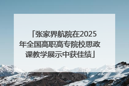 张家界航院在2025年全国高职高专院校思政课教学展示中获佳绩
