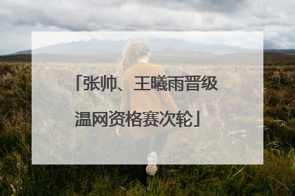 张帅、王曦雨晋级温网资格赛次轮