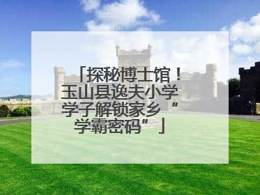 探秘博士馆！玉山县逸夫小学学子解锁家乡“学霸密码”