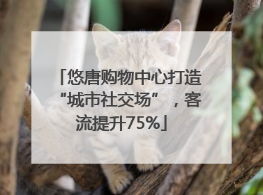 悠唐购物中心打造“城市社交场”，客流提升75%