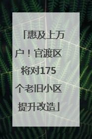 惠及上万户！官渡区将对175个老旧小区提升改造