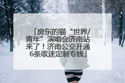 房东的猫“世界/青年”演唱会济南站来了！济南公交开通6条歌迷定制专线