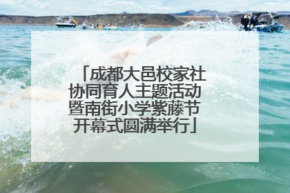 成都大邑校家社协同育人主题活动暨南街小学紫藤节开幕式圆满举行