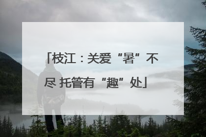 枝江：关爱“暑”不尽 托管有“趣”处