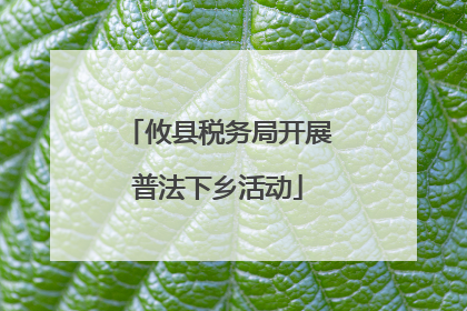 攸县税务局开展普法下乡活动