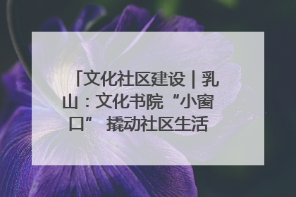 文化社区建设｜乳山：文化书院“小窗口” 撬动社区生活“大幸福”