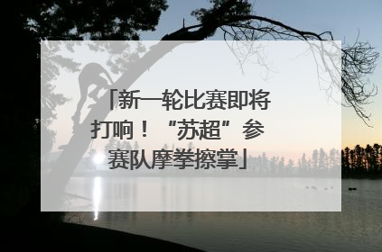 新一轮比赛即将打响！“苏超”参赛队摩拳擦掌