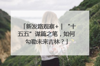 新发路观察+｜“十五五”谋篇之笔，如何勾勒未来吉林？