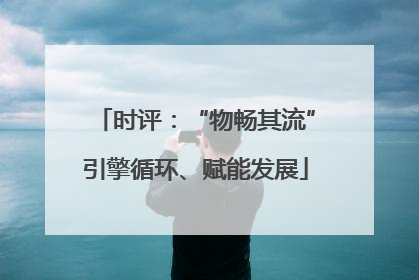 时评：“物畅其流”引擎循环、赋能发展