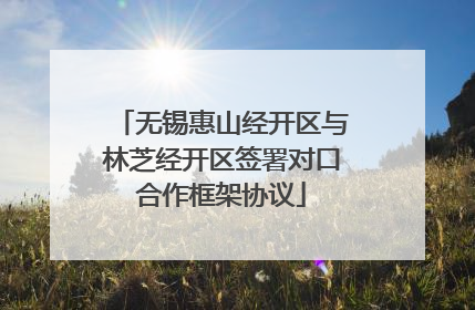 无锡惠山经开区与林芝经开区签署对口合作框架协议