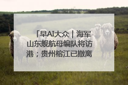 早AI大众｜海军山东舰航母编队将访港；贵州榕江已撤离转移群众超4万人