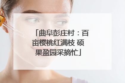 曲阜彭庄村：百亩樱桃红满枝 硕果盈园采摘忙