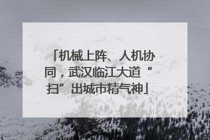机械上阵、人机协同，武汉临江大道“扫”出城市精气神