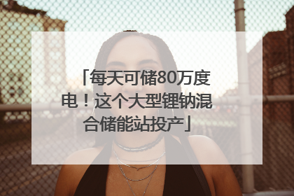 每天可储80万度电！这个大型锂钠混合储能站投产