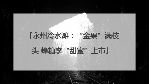 永州冷水滩：“金果”满枝头 蜂糖李“甜蜜”上市