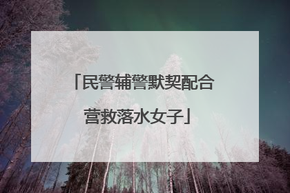 民警辅警默契配合 营救落水女子
