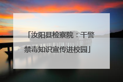 汝阳县检察院：干警禁毒知识宣传进校园