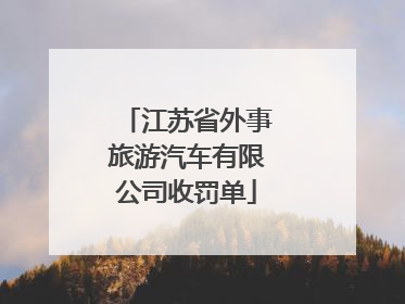 江苏省外事旅游汽车有限公司收罚单