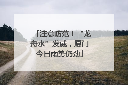 注意防范！“龙舟水”发威，厦门今日雨势仍劲